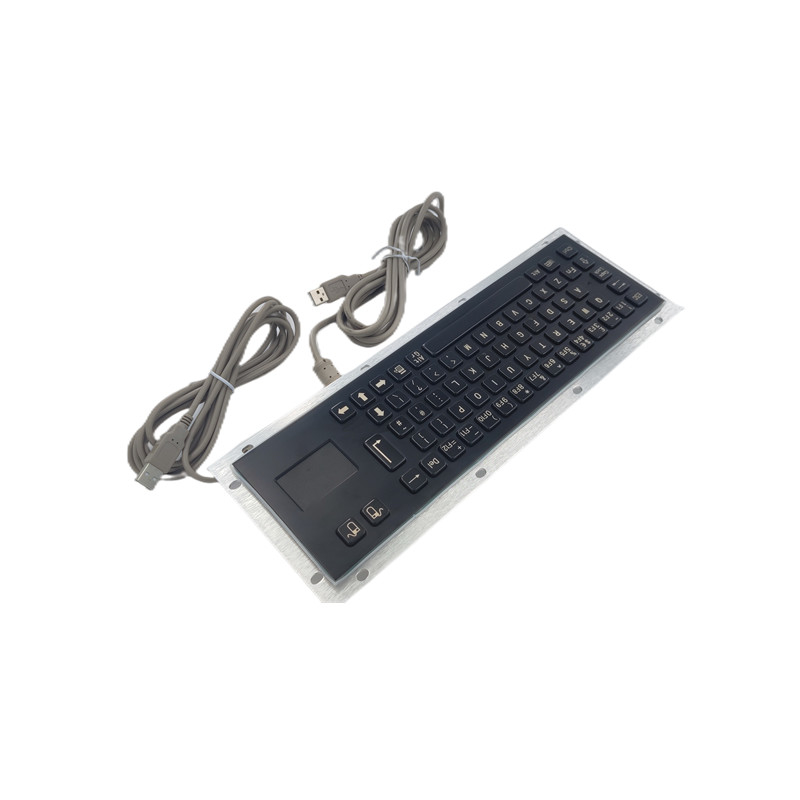 Teclado de acero inoxidable del uno mismo del quiosco impermeable del servicio con color del negro del panel táctil