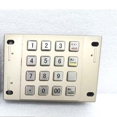 El PCI 4,0 de Pin Pad USB RS232 del quiosco del pago certificó llaves cifradas del metal 16