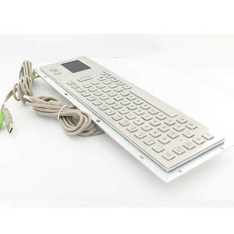teclado industrial cableado con panel táctil US Diseño del panel frontal Dimensión 392 X 110 mm