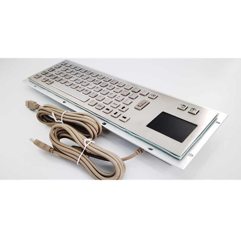 teclado industrial cableado con panel táctil US Diseño del panel frontal Dimensión 392 X 110 mm