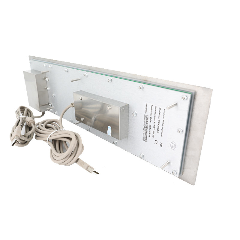 Quiosco de autoservicio 65 teclas Panel de montaje Industrial IP65 teclado de acero inoxidable de metal con trackball