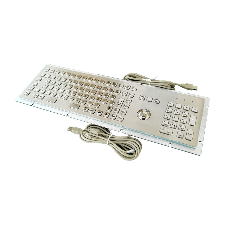 Quiosco de autoservicio IP65 Teclado de acero inoxidable de acero inoxidable con teclado numérico y pista de 38 mm