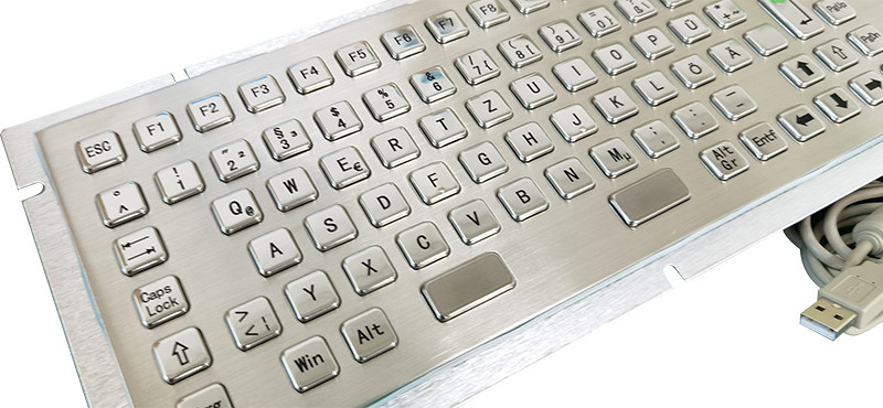 Quiosco de autoservicio IP65 Teclado de acero inoxidable de acero inoxidable con teclado numérico y pista de 38 mm