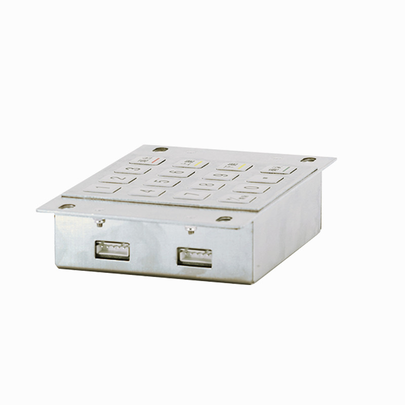 IP65 ATM de acero inoxidable Pad de pin de metal cifrado con 16 llaves para quiosco de pago de autoservicio
