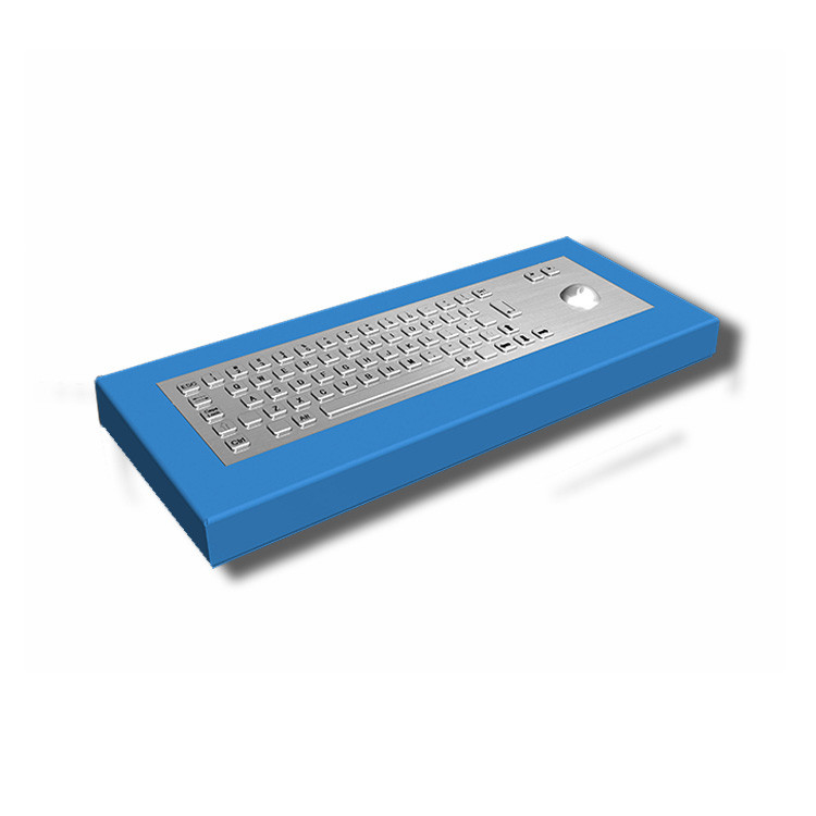 65 teclas escritorio IK07 IP65 teclado industrial de acero inoxidable con bola de pista para quiosco de autoservicio