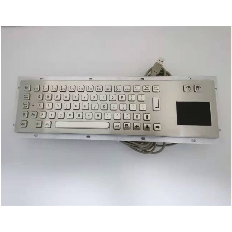 Teclado industrial de metal de acero inoxidable IP65 a prueba de polvo con panel táctil para máquina de quiosco de autoservicio
