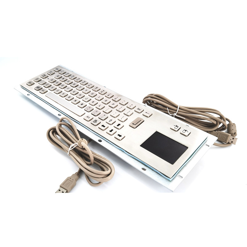 Teclado industrial de metal de acero inoxidable IP65 a prueba de polvo con panel táctil para máquina de quiosco de autoservicio