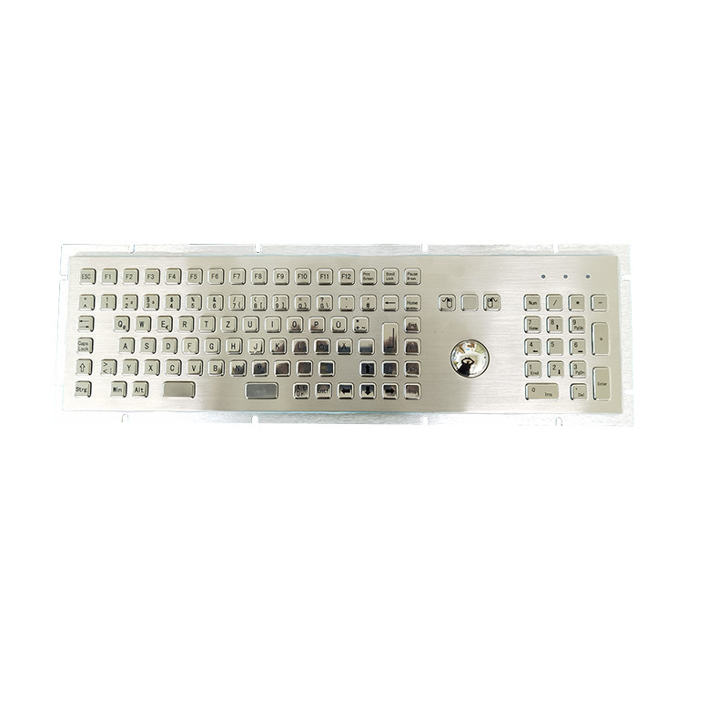 Dispositivo de entrada de kiosco de autoservicio teclado de acero inoxidable de metal con pista y teclado numérico