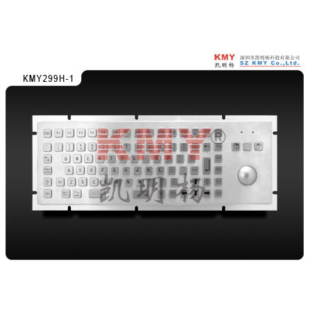 Teclado al aire libre del metal del quiosco IP65 con llaves de funcionamiento F1~F12 y el ratón del Trackball