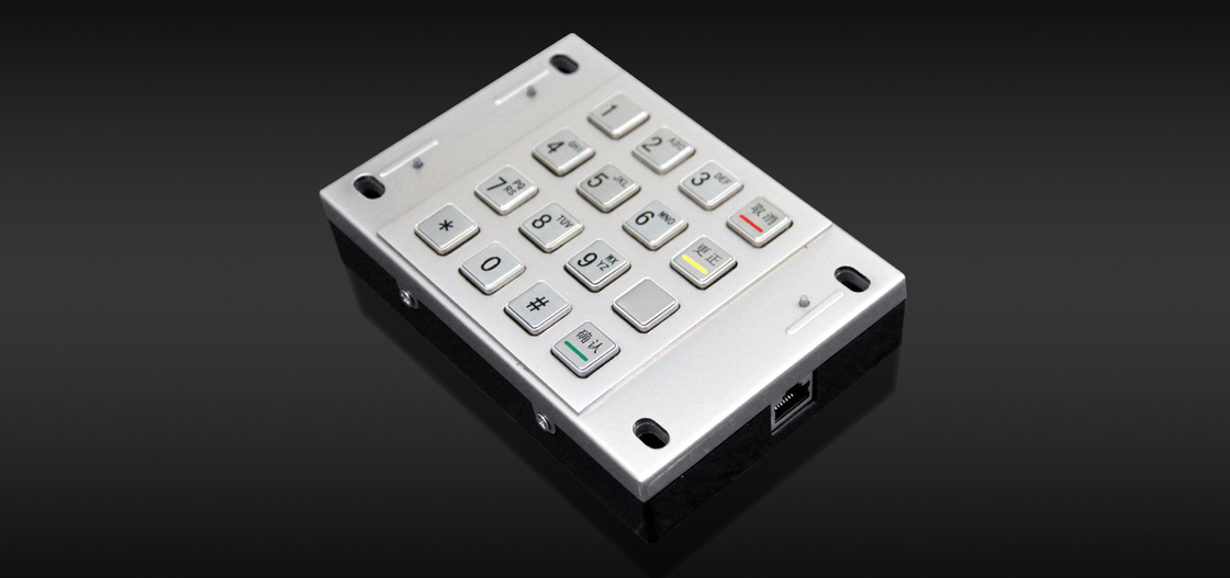FCC de RoHS cajero automático 1.2KG Pin Pad Bank Machine Keypad de 87,5 x de 91.5m m
